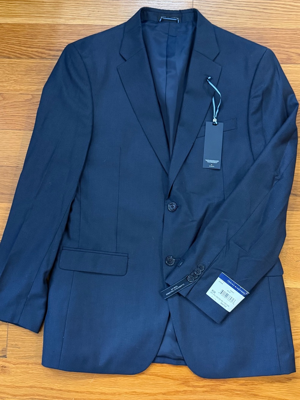Tommy Hilfiger Navy Blue Two-Button Single-Breasted Suit Jacket